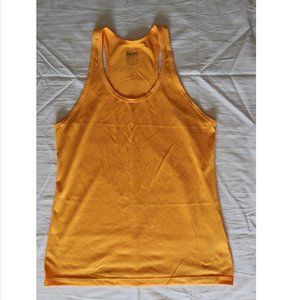 Nike Womens Scoop Neck Tank Tee Top Sleeveless Dri Fit Sports Orange Size M